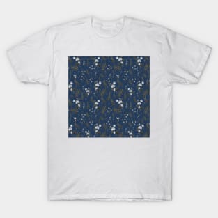 Flowers Pattern Blooming Abstract Floral Boho Style Botanical Design Roses T-Shirt